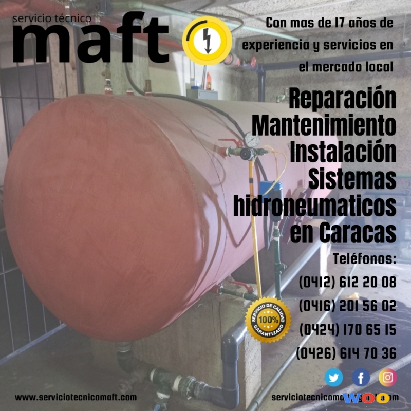 Instalación Reparación de hidroneumáticos de agua 